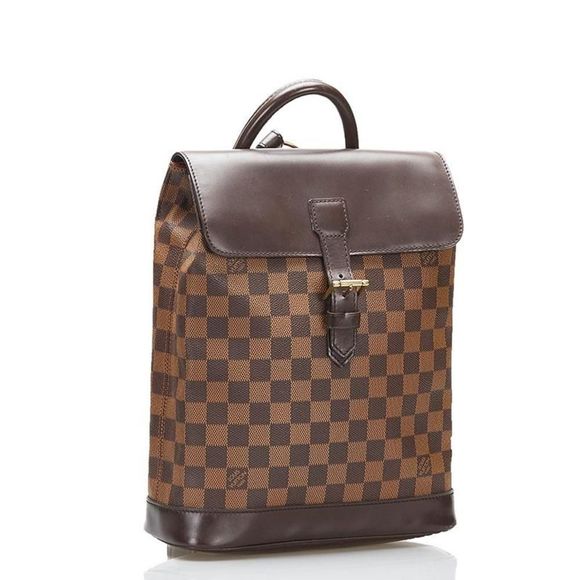 Louis Vuitton Damier Soho Rucksack Backpack PVC Leather Brown - Picture 2 of 6